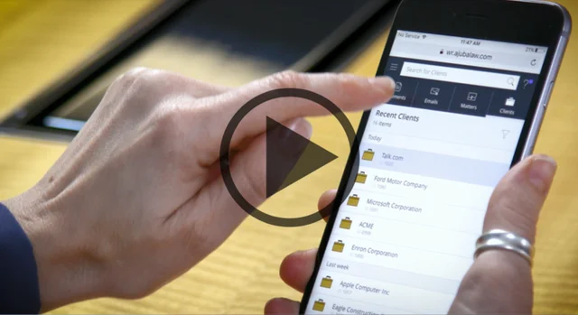 screenshot of iManage Work